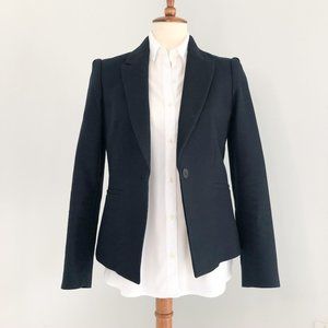 Mango Structured Navy Blue Blazer